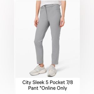 City Sleek 5 Pocket 7/8 Pant. NWOT